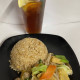 MEAL DEAL VEGETARIAN. Mixed Vegetables Tofu Egg Fried Rice Iced Lemon Tea 什菜豆夫旦反